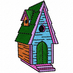 Bird Houses Embroidery Design 6 Bird Houses Embroidery Design 6